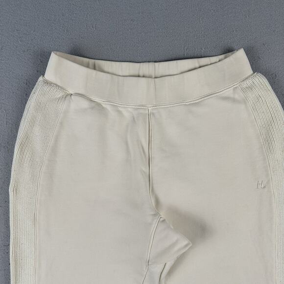 Helmut Lang Jogger Sweatpants Women’s Medium Ivory Cotton Knit Combo L02HW201 - Picture 3 of 16